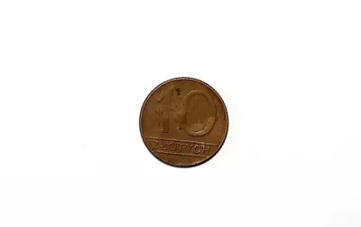 Moneta 10 złotych 10zł Polska Rzeczpospolita Ludowa 1990 — praca Mateusz, Bielawa