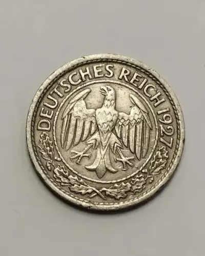 Moneta Niemcy 50 Reichspfennig 1937r. A ( Berlin ) — praca Robert, Bydgoszcz