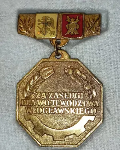 Odznaka Za Zasługi dla Województwa Włocławskiego - Stan Kolekcjonerski — praca Ela, Włocławek