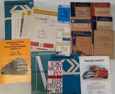 PKP Reklamy Książki Foldery Zestaw Vintage PRL — praca galeriaszafa, Bydgoszcz