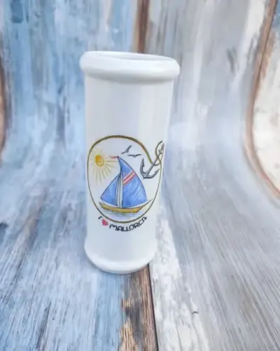 Porcelnowy wazonik - sygnowany - vintage - design — praca skarbywyszukane, Łask