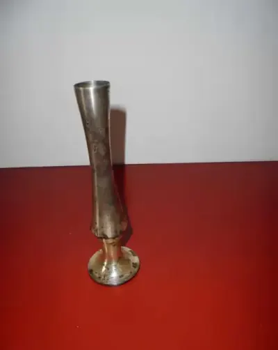 Posrebrzany flakonik ciekawy kształt i wygląd p321 — praca waldek, Wrocław