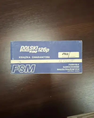 PRL książka gwarancyjna fiat 126p z 1988 roku

Odbiór osobisty Wrocław — praca Piotr, Wrocław