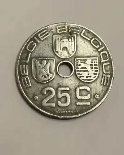 Sprzedam monetę Belgia 25 centymów 1943r. „BELGIE - BELGIQUE” — praca Robert, Bydgoszcz