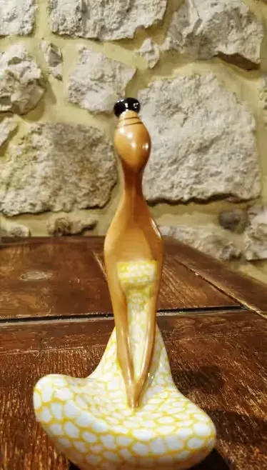 Sygnowana figurka Sudanka H. Jędrasiak Ćmielów 1958 r. — praca Leszek, Luboń
