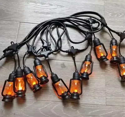 Girlanda Swietlna Lampki Dekoracyjne Led 10 szt Latarenki Ogrodowe 5m — praca Monika, Zawiercie