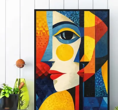 plakat kolorowy w stylu pablo picasso, obraz kolorowy w stylu picasso — praca DRUKARNIA PATRZ, Iława
