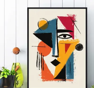 plakat kolorowy w stylu pablo picasso, obraz kolorowy w stylu picasso — praca DRUKARNIA PATRZ, Iława