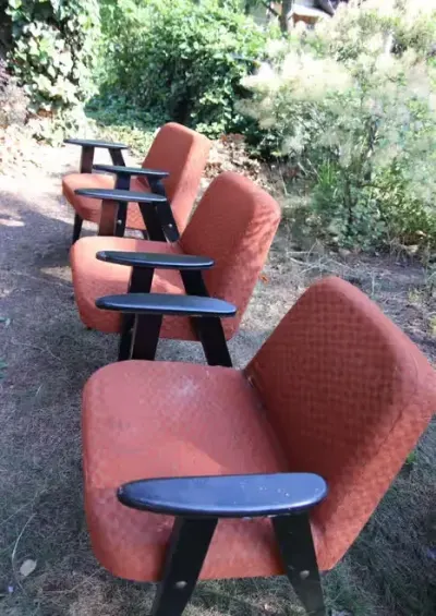 3 fotele Chierowski 366 PRL vinatge retro — praca Jan, Warszawa