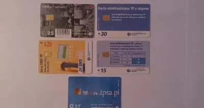 5 kart kolekcjonerskich telefonicznych z chipem — praca Michał, Wrocław