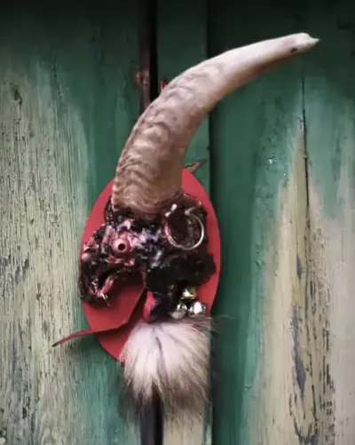 Diabeł Krampus zawieszka Goth Goblincore Witchy — praca Karolina B, Kraków