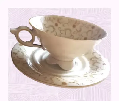 filizanka podstawka felda rhon koch schnorr antyk porcelana kremowa — praca denisbanot3, Gdańsk