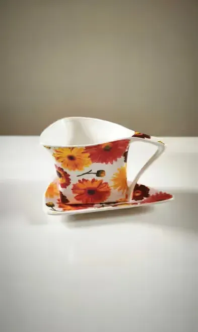 Filiżanka ze spodkiem, yamasen Fine porcelain 24 Gold Collection Japan — praca Monika, Warszawa
