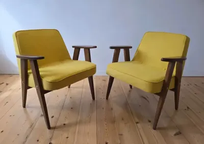 Fotel PRL model 366 Chierowski lata 60-70 ORYGINAŁ NIE REPLIKA! — praca ArtDor, Szczecin