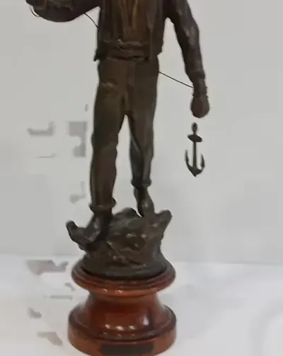 Francuski wędkarz rybak La Peche' XIX/XX w.spolter.Kotwica. — praca Kazimierz, Kraków