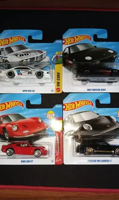Hot Wheels zestaw 4 szt, BMW Ferrari Porsche — praca Tomasz, Kraków