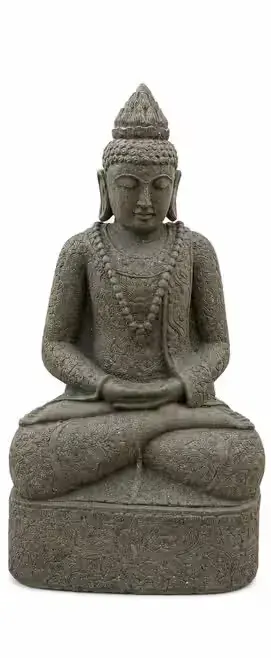 kamienna rzeźba medytujący Budda — praca slawomirkaczynski1, Warszawa