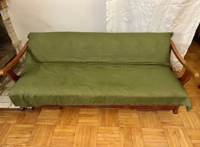 Kanapa drewniana intarsjowana w stylu Biedermeier — praca Kacper, Warszawa