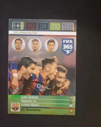 Karta Piłkarska -Attacking Trio Messi Suarez Neymar — praca Tomasz Jankowiak, Warszawa