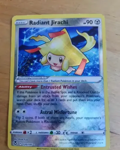 Karta pokemon shiny Jirachi — praca Ania, Wrocław