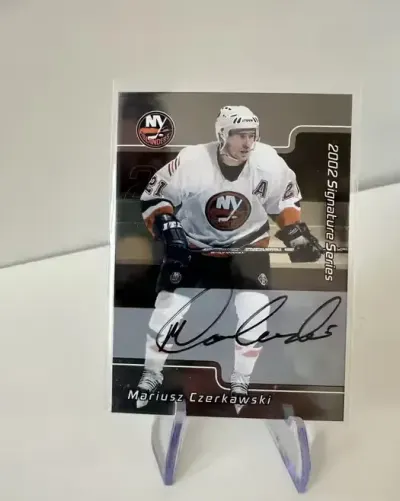 Karta z autografem Mariusz Czerkawski NY Islanders 2002-03 — praca Marcin, Warszawa