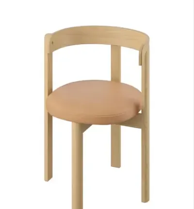 Krzesło ikea stocholm dąb, skóra mid century — praca aqa, Łódź