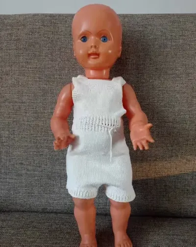 lalka bobas vintage PRL — praca HannaM, Gdańsk