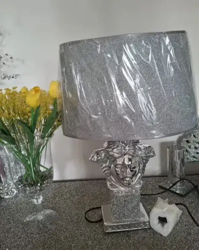 Lampa glamur srebrna — praca Marzena, Poznań