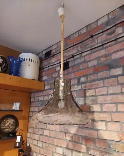 Lampa wiszaca ze szkla Murano proj.Carlo Nasona — praca Robert, Poznań