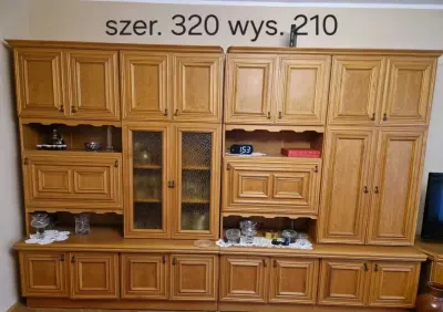 Meblościanka i stoliki okolicznościowe Vintage lata 70-te — praca witko.spec, Gdańsk