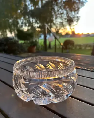 Miska kryształowa Bohemia Crystal kryształowa misa Vintage czasy PRL — praca Anna, Poznań