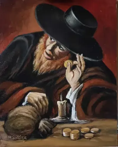 Obraz olejny, portret — praca info.studio, Łódź