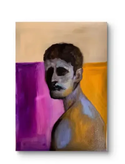 Obraz olejny portret kubizm ekspresjonizm surrealizm art deco vintage — praca Katarzyna, Wrocław