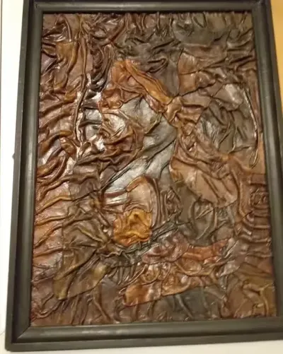 Obraz  rękodzieło z naturalnej skóry . — praca Jolanta, Poznań