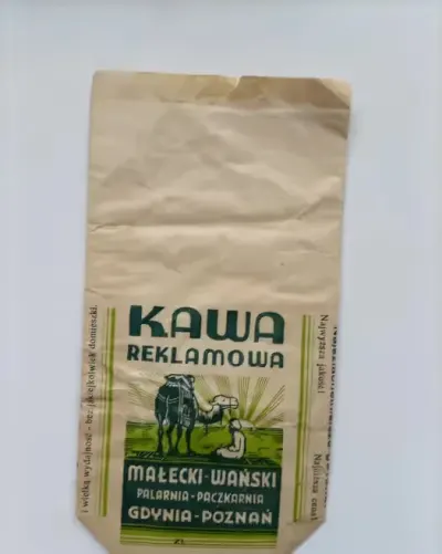 Opakowanie palarnia kawy Kawoń Małecki Wański 1936 rok — praca Marcel, Warszawa