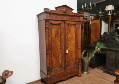 Oryginalna szafa bieliźniarka biedermeier  orzech 873/2025 — praca Jakub, Szczecin