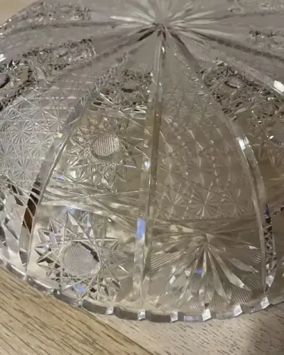 Patera kryształowa , ozdoba glamur  30 cm — praca Paweł, Warszawa