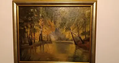 Pejzaż - obraz olejny — praca earlgrey, Kraków
