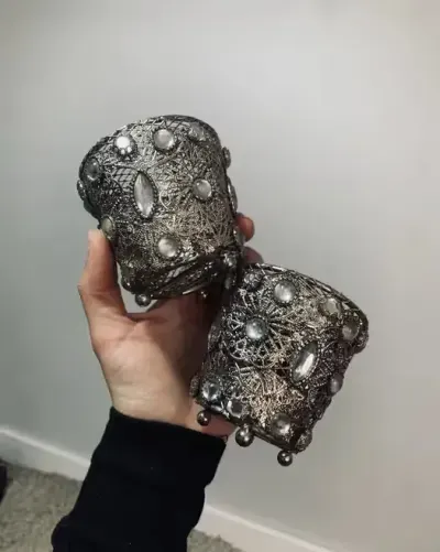 Piękne metalowe świeczniki stare vintage ozdoba — praca Sprzedający, Kraków