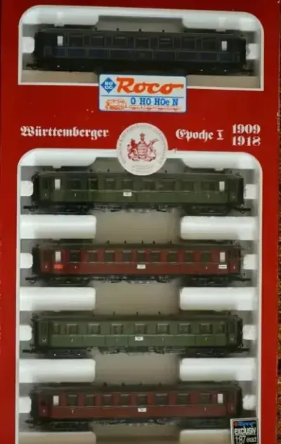 Piękny zestaw kolekcjonerski 5 wagonów firmy Roco. Epoka I. Skala H0 — praca Jarogniew, Szczecin