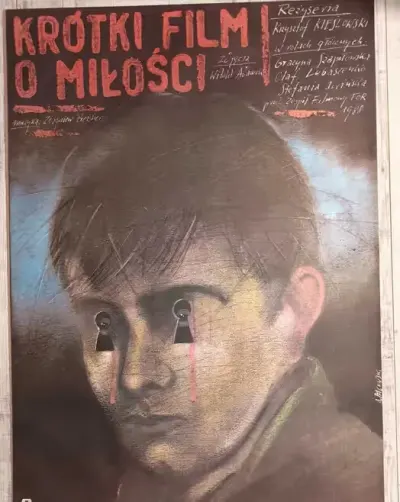 Plakat Krótki film o miłości Kieślowski PĄGOWSKI 1988 Oryginał — praca Maciek, Kraków