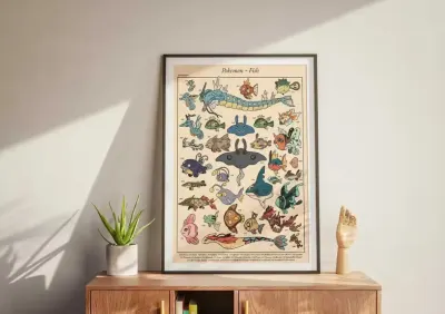 Plakat Pokemon Japan Style Vintage — praca Grzegorz, Wrocław