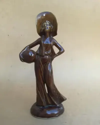 Porcelanowa figurka PRL — praca kt, Warszawa