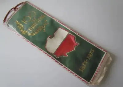 Proporczyk Ziemia Łódzka herb 100 lat Turystyki Komitet kultury i Tury — praca ZiBi, Łódź