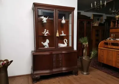 Śliczna dębowa witrynka biblioteczka antyk 708/2025 — praca Jakub, Szczecin