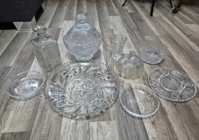 stare kolekcjonerskie kryształy PRL zestaw — praca Wojtek, Łódź