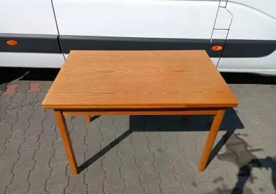 Stół rozkładany drewniany prl vintage old school — praca Marta, Warszawa