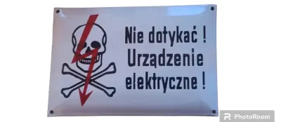 Tablica emalia PRL — praca Ppp, Warszawa