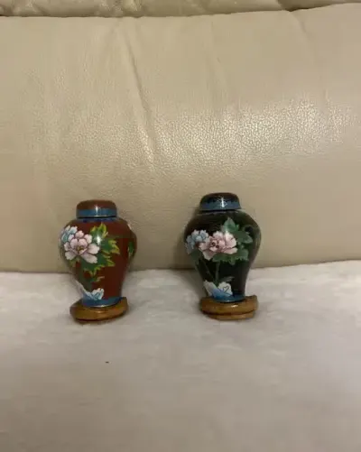Vintage amfora miniatura  antyk zdobiona techniką cloisonne — praca Karina, Poznań