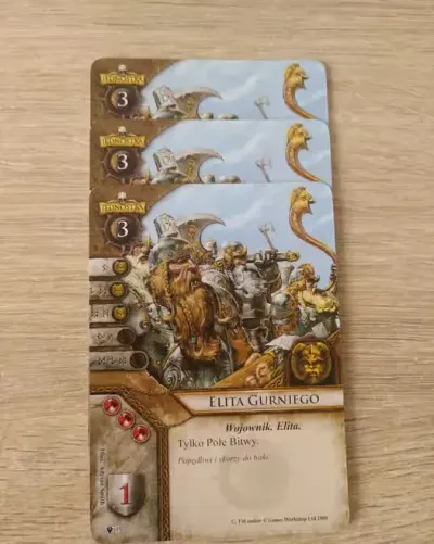 Warhammer Inwazja – Elita Gurniego x3 (z zestawu Skaveńska Zaraza) KRASNOLUDY — praca Ewa, Warszawa